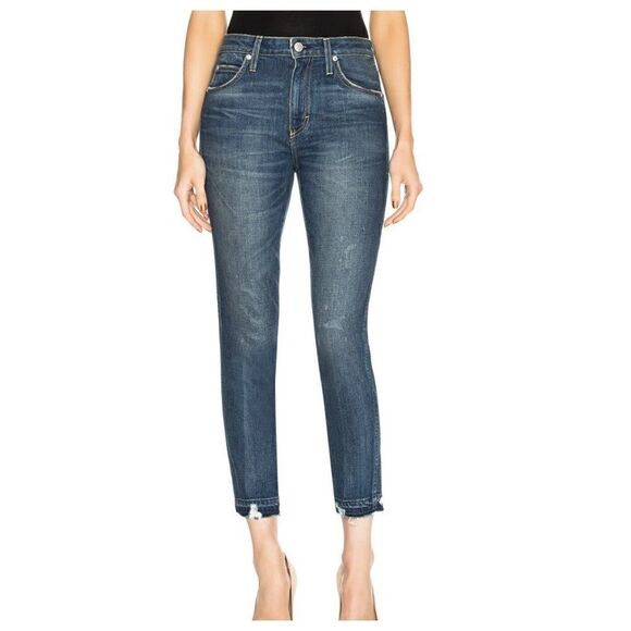 Anthropologie AMO High rise Stix crop Rambler Jeans size 27 NWOT - Picture 1 of 15